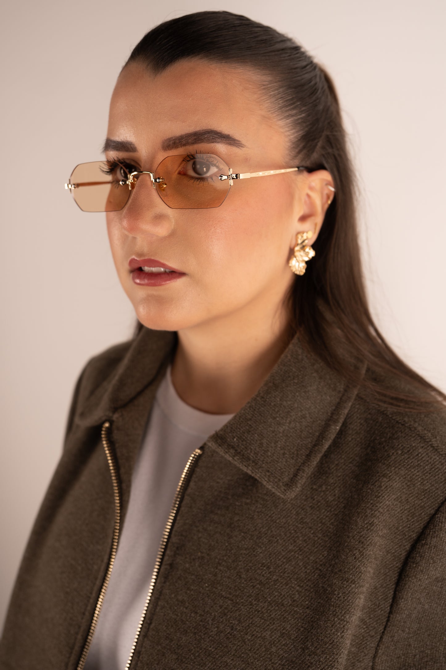 Vintage Polygon Brown Gold